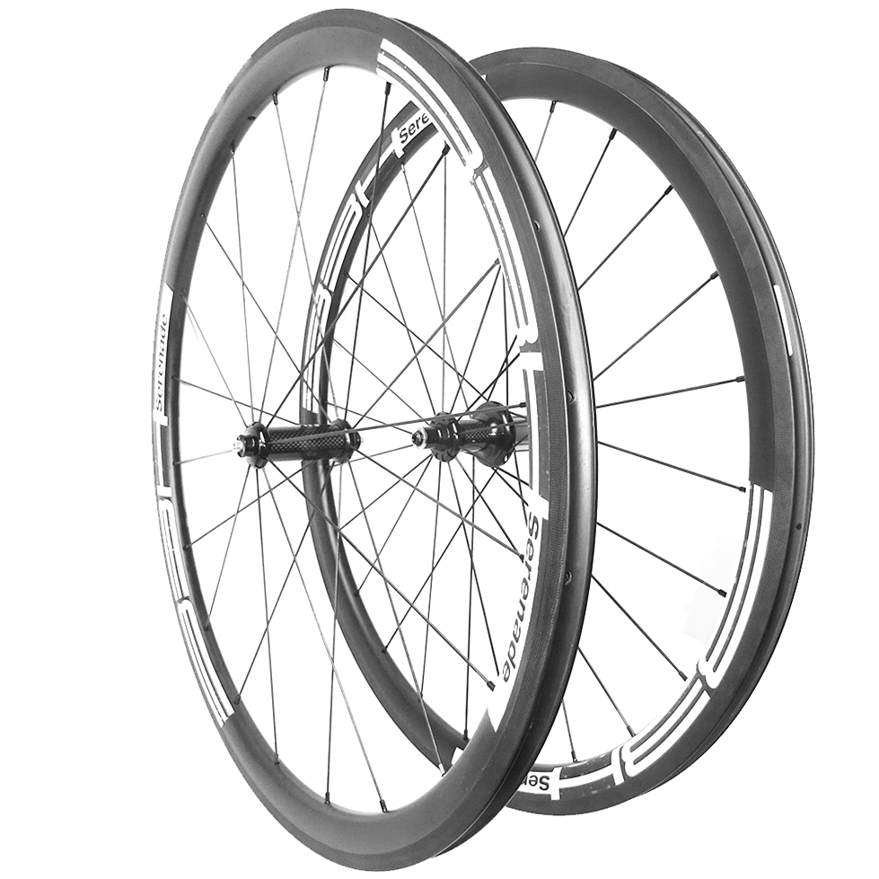 Carbon road bike wheels 38mm clincher Power way R36 hubs